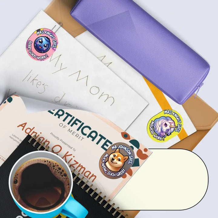 Large Merit Stickers